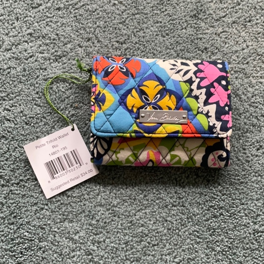 Vera Bradley Colorful Petite Tri-Fold Wallet. New with tags.